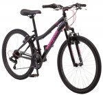 Mongoose Excursion Mountain Bike, 24 inch wheels, girl's style, black