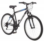 Roadmaster Granite Peak Men's Mountain Bike, 26" wheels, Black/Blue