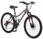 Mongoose Excursion mountain bike, 24-inch wheels, 21 speeds, girls, black