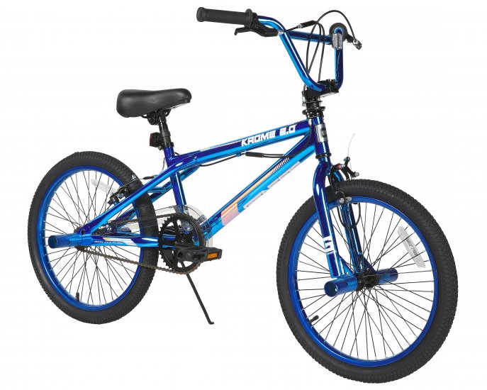 Genesis 20\" Boys\' Blue Krome 2.0 BMX Bike with Front and Rear Pegs, Blue