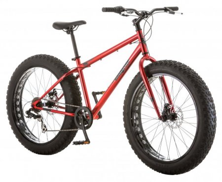 Mongoose Hitch All-Terrain Fat Tire Bike, 26-inch wheels, Men's Style, Red