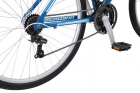 Schwinn Pathway Multi-Use Bike, 700c wheels, 18 speeds, womens frame, blue, 28 inch wheel size, hybrid