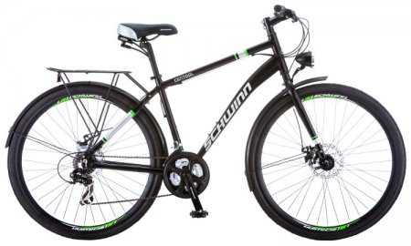 Schwinn Central Men's Commuter Bike, 700c wheels, 21 speeds, Black