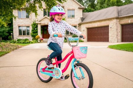 Schwinn Elm Girls Bike for Toddlers and Kids, 18-Inch Wheels, Pink