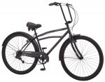 Schwinn Midway cruiser bike, 29-inch wheels, 7 speeds, men's frame, black