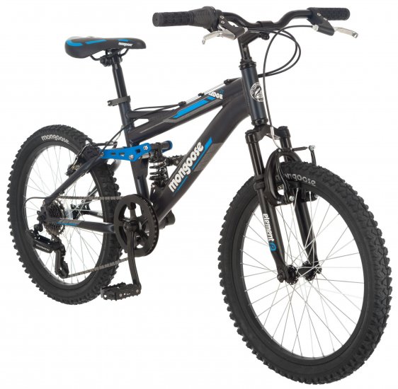 Mongoose Ledge 2.1 Mountain Bike, 20-inch wheels, 7 speeds, boys frame, Black