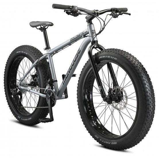 Mongoose Dolomite ALX fat tire mountain bike, 16 speeds, large frame, grey