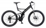 Mongoose Blackcomb Mountain Bike, 26-inch wheels, 24 speeds, Black, Men's