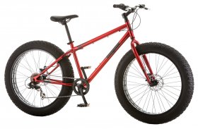 Mongoose Hitch All-Terrain Fat Tire Bike, 26-inch wheels, Men's Style, Red