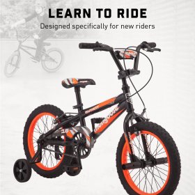 Mongoose Mutant Kids BMX-Style Bike, 16-inch wheels, ages 3 - 5, Black & Orange