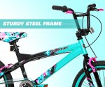 Kent 20" Tempest Girl's Bike, Black/Aqua