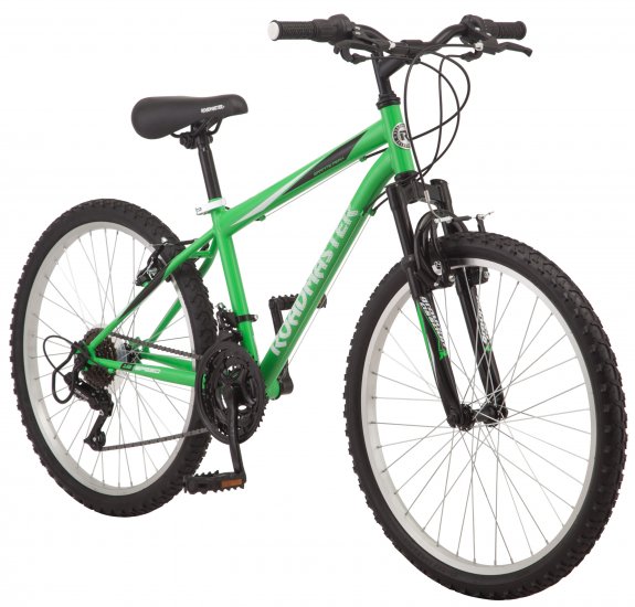 Roadmaster Granite Peak Mountain Bike, 24-inch wheels, Boys style, Green