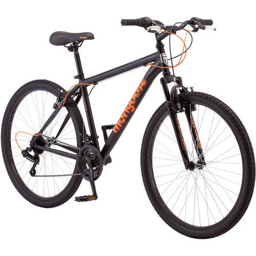 Mongoose Excursion Mountain Bike, Men\'s, 27.5\", Black/Orange